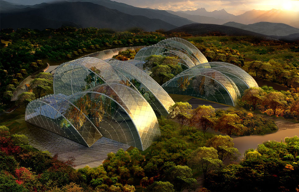 重庆植物博览园大型生态温室建筑设计方案(一）